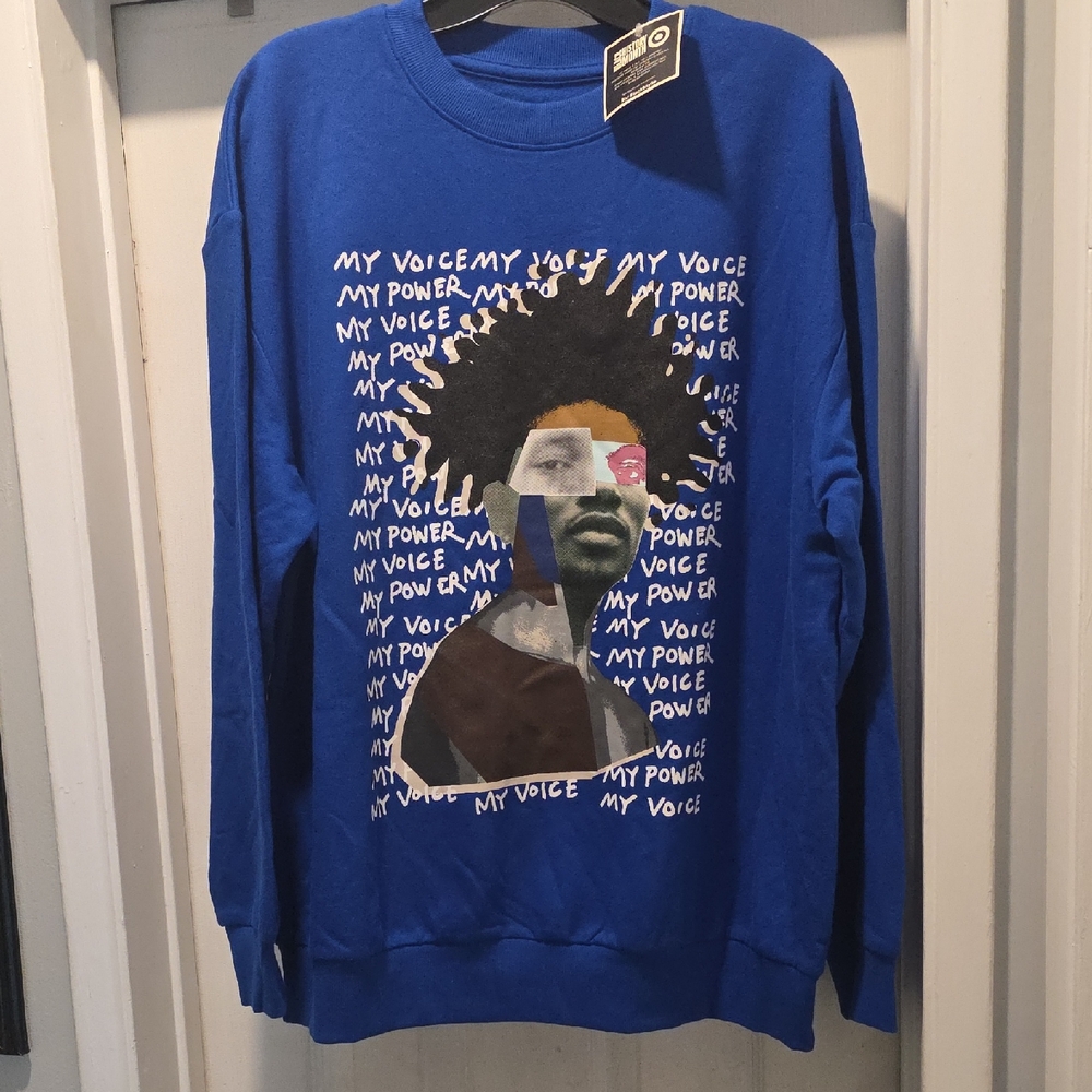 Target Blue Graphic Crewneck Men's Sweater